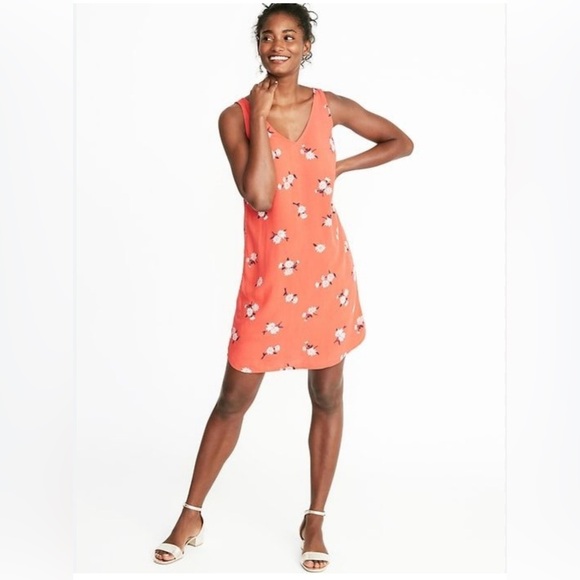 🔥3 for $25🔥 EUC-OLD NAVY CUTE ORANGE SUN DRESS SZ M - Picture 1 of 6